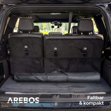 Стіл туристичний складний Arebos 90x51,5 см, регулювання висоти 47-69 см, чорний | для кемпінгу, саду, грилю, пікніка