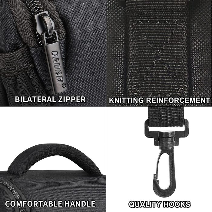 Сумка на плече для камери DSLR/SLR, чорна, сумісна з Nikon, Canon, Sony (водонепроникна)