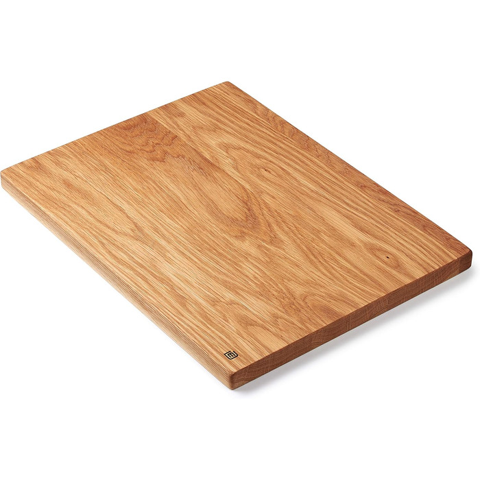 Cutting and Serving Board made of high-quality oak, 40 x 30 cm | Antibacterial kitchen board from Europe | Serving board, breakfast board, solid wood board