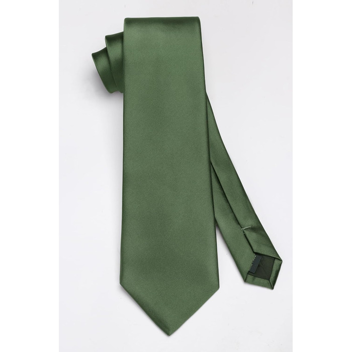 HISDERN Комплект краватки та кишенькового хустинки однотонний для весілля та свят