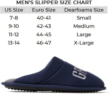 Тапочки Dearfoams для чоловіків, для нареченого/свідка, подарунок на весілля, великий розмір, темно-синій