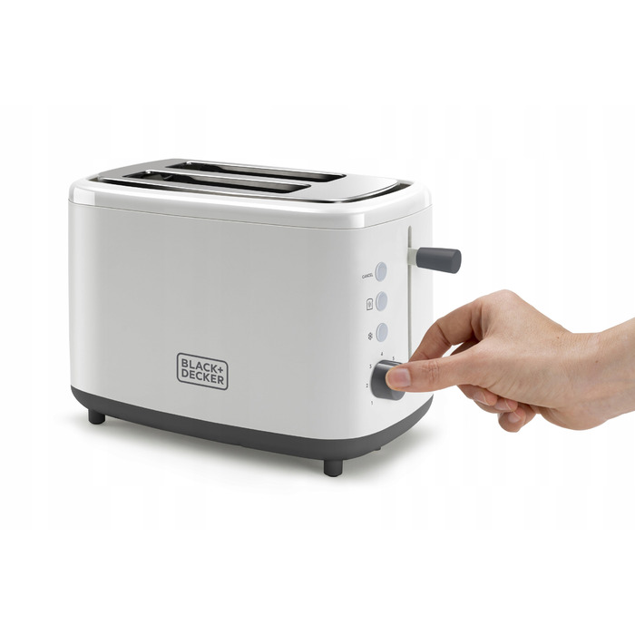 Тостер Black+Decker BXTO820E, білий, 820 Вт