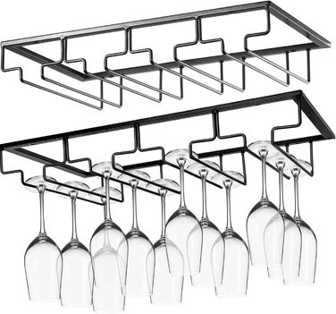 Тримач для келихів з металу, 4 шт., 40 см - для бару, кухні, ресторану