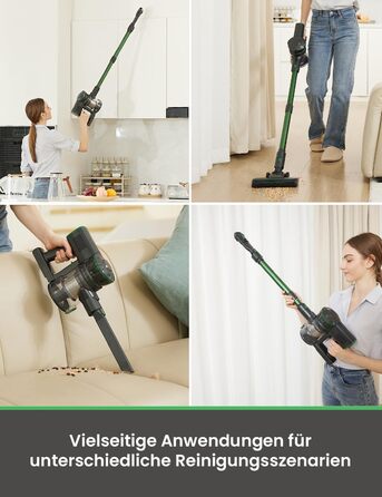 Бездротовий пилосос Vexilar 500W з акумулятором: потужний, 6-в-1, для твердих поверхонь, килимів та шерсті тварин, з сенсорним дисплеєм