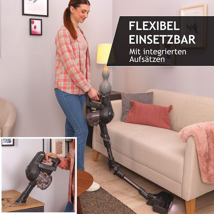 Бездротовий акумуляторний пилосос Hoover HF110H Flex: для площі до 120 м², LED-підсвічування, XL-контейнер, насадки для щілин та килимів