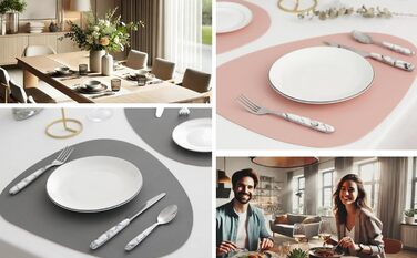 Набір столових приборів Exzact Rostfrei Stahl, мармур, нержавіюча сталь, 24 штуки