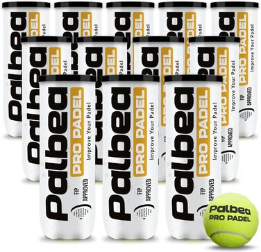 Palbea PRO Padel: м'ячі для падел-тенісу, FIP сертифіковані, преміум якість. Ідеально для тренувань та турнірів. Упаковка: картон x 6/12/24 банки.