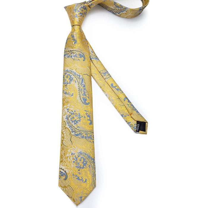 Краватка з візерунком пейслі для чоловіків DiBanGu, шовкова краватка та нагрудна хустинка, затискач для краватки, манжетні кнопки, для весілля та випускного