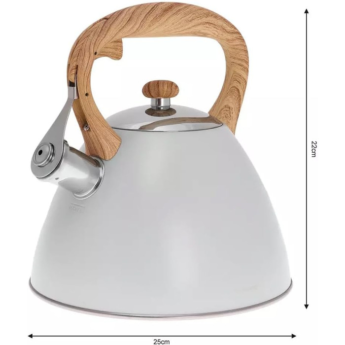 Електричний чайник Klausberg KB-7264, 3л, сірий, з носиком