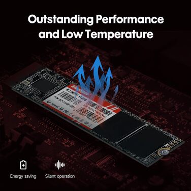 KingSpec 1TB M.2 SSD 2280: Внутрішній SSD-накопичувач SATA III 6Gb/s для ПК та ноутбука (швидкість читання/запису до 580/520 МБ/с)