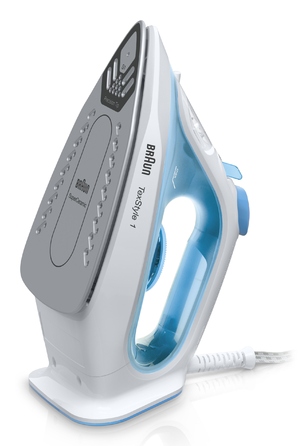 Парова праска Braun TexStyle 1, синя, керамічна підошва, 2000 Вт, 220 мл