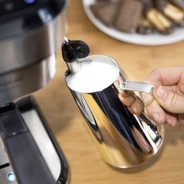Cecotec Espressomaschine Espresso and Cappuccino Cafelizzia 790 Steel Pro. 1350W, Manometer, Thermoblock System, 20 Bar pressure, automatic mode for 1-2 coffees, swivel steam wand, 1.2L, Stainless Steel (Without Manometer)