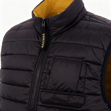 Чоловіча легка степкова жилетка Krumba для зими: утеплена жилетка з підтримкою тепла для щоденних поїздок, прогулянок з собакою та відпочинку на природі. Чорний колір.