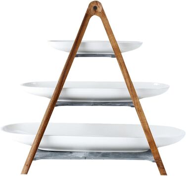 Етажерка Villeroy & Boch Artesano Original 4-рівнева з порцеляни, дерева та сланцю, для фруктів, преміум якість