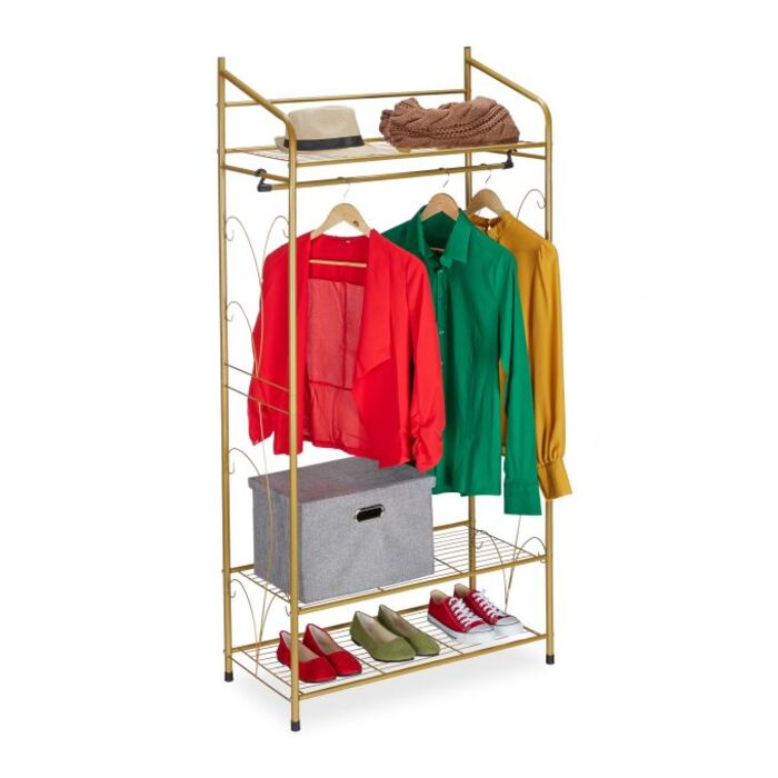 Relaxdays Clothes Rack with 3 Shelves