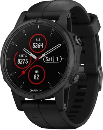 Годинник Garmin Fenix 5S Plus: Bluetooth, чорний, 240x240 пікселів