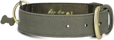 Нашийник для собак ZWEI Leo LE15 з якісної штучної шкіри, регульований, для середніх та великих собак, обхват шиї 37-50 см, Fango