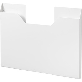Yamazaki 4886 TOWER Table Mat Storage L, White, Steel, Minimalist Design, 50.5 x 2.5 x 36.5 cm (LxBxH)