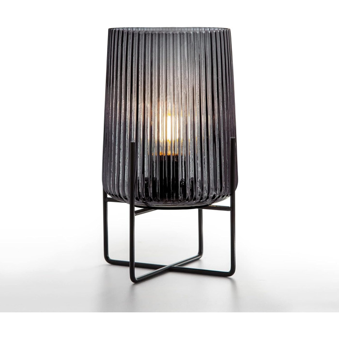 Настільна лампа бездротова, вінтажна, з таймером, акумуляторна LED лампа настільна, для дому та вулиці, сіра, розмір L