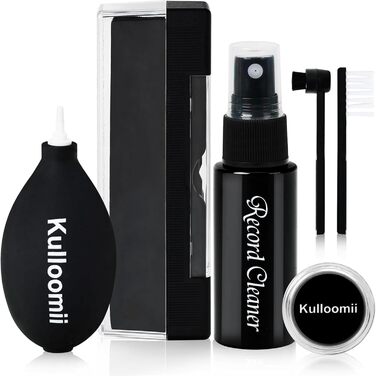 Набір для чищення вінілових платівок 6 шт: щітка з велюру, мікрофібра, антистатична рідина, повітряний обдув, щітка для голки