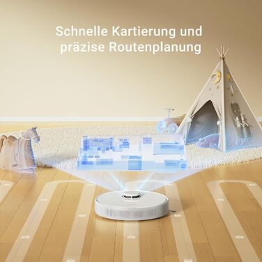 Робот-пилосос Dreame D9 Max Gen2 з функцією миття, 4000Pa, LDS-навігація, 150 хв роботи, карти для різних поверхонь, ідеальний для килимів, твердих підлог та шерсті тварин, керування через додаток