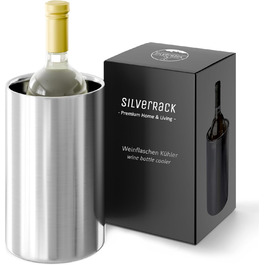 Охолоджувач для вина SilverRack з нержавіючої сталі - для пляшок вина, шампанського та напоїв. Компактний охолоджувач для вина на відкритий простір