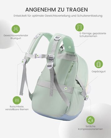 Шкільний рюкзак LOVEVOOK для підлітків, 5 клас, з нагрудним ременем, легкий, для дівчаток, 8+ років, 15.6