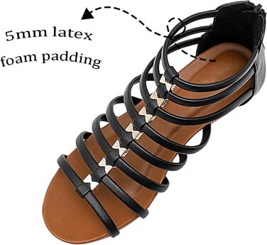 Сандалі жіночі STMAHER Gladiator-Sandalen сріблясті на танкетці, літні пляжні босоніжки 36 EU