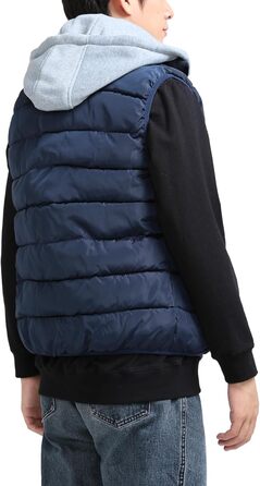 Чоловіча степкова жилетка YOUTHUP з капюшоном, тепла зимова жилетка для активного відпочинку, спортивна жилетка (XXL, Синій)