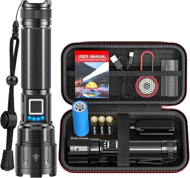 Ліхтар LED акумуляторний XHP70.2 1000000 люменів, 5 режимів, IP67, Zoom, для кемпінгу та активного відпочинку