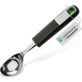 Лопатка кулінарна Fackelmann Chefkoch Premium для відбивних та іншого, з подвійною поверхнею (рівна та ребриста), алюміній, 26,5 см