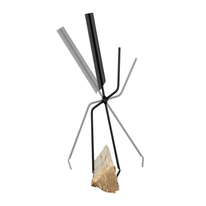 Relaxdays 5-Piece Fireplace Set with Holder