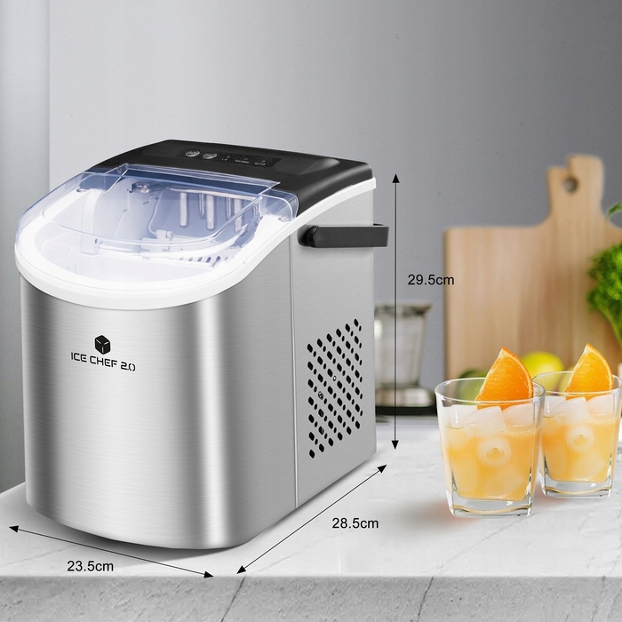 Льодогенератор ICE CHEF 2.0, сріблястий/сірий, 90 Вт