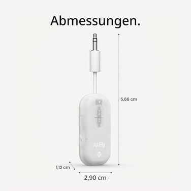 Bluetooth-трансмітер та ресивер Twelve South AirFly Pro 2 для AirPods та навушників, Glacial White