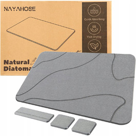 Швидкосохнучий килимок із натурального камені NAYAHOSE, протиковзкий, 60x39 см