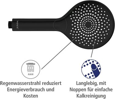 Water-Saving Showerhead Wood (Matte Black)