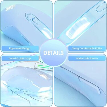 Механічна ігрова клавіатура AK33 TKL 80% з синіми перемикачами, RGB-підсвічуванням та мишею, 2500 DPI, 82 клавіші, для ігор та офісу