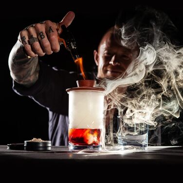 Набір для копчення коктейлів: з факелом, 8 смаків, тріски, ліхтарик, форма для льоду, аксесуари для віскі, інфузія, коктейлі