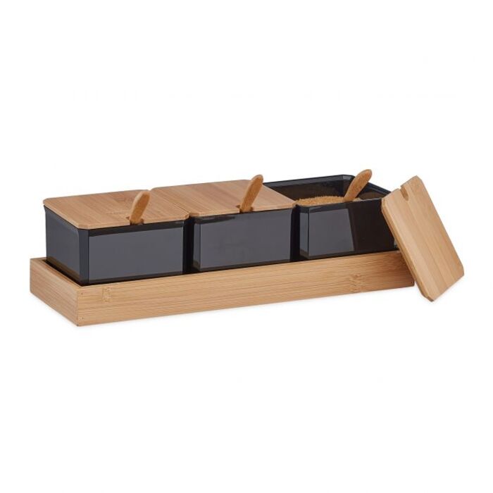 Relaxdays Spice Container Set with Spoon & Lid