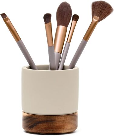 Сучасний набір аксесуарів для ванної кімнати Creativefine з дерева, 3 шт. (дозатор для мила, мильниця, тримач для зубних щіток)