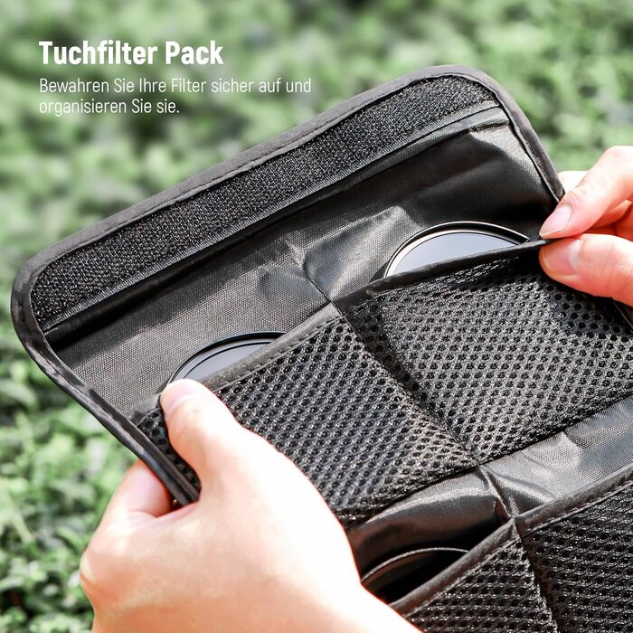 Набір фільтрів Neewer 82mm: UV, CPL, ND2, ND4, ND8, FLD, бленда та кришка об'єктива, сумісний з Canon, Nikon, Sony, Panasonic, DSLR