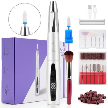 Електричний набір для манікюру та педикюру Xoali 13 в 1, 35000 об/хв, для гелю, акрилу, натуральних нігтів