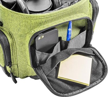 Сумка для камери Mantona Premium - для камер DSR & DSM з об'єктивом (з захистом від пилу, регульованим внутрішнім відділенням, м'яким ременем) (середня, зелена)