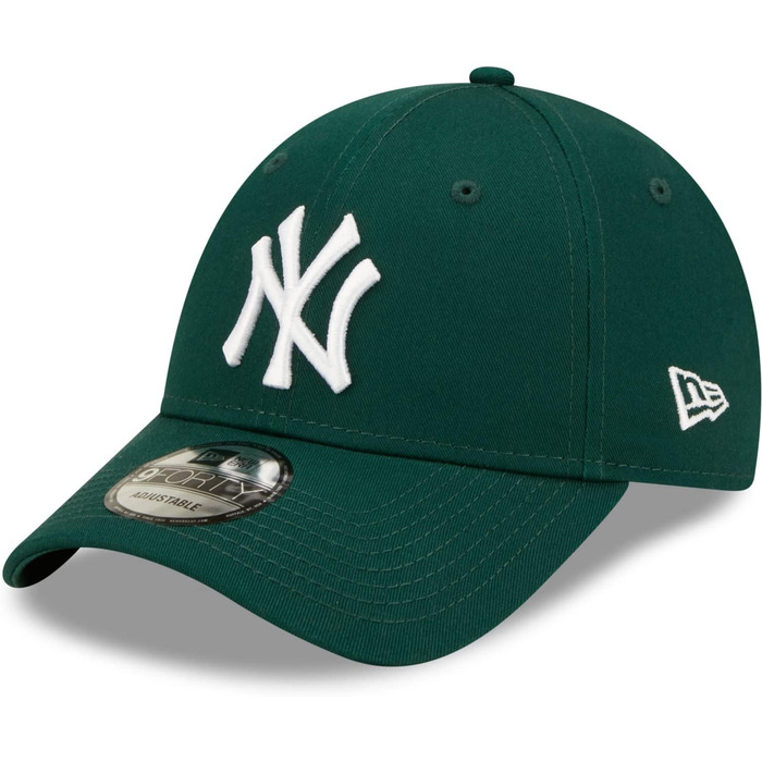 Кепка New Era 9Forty Yankees Essential - бейсболка з вигнутим козирком, MLB, чоловіча, металева застібка, Forest Green