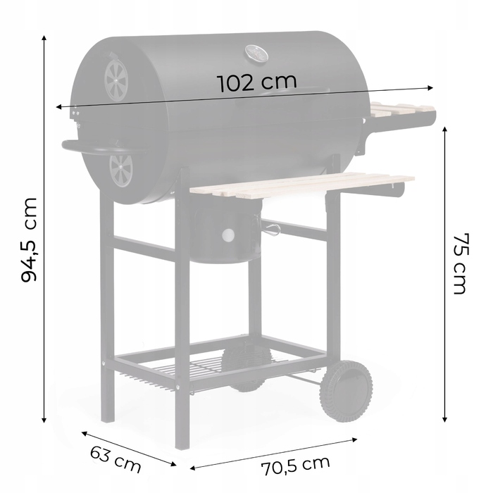 Вугільний гриль MultiGarden 102 x 63 см