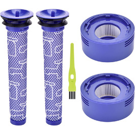 Фільтри для пилососа Dyson V7 V8: комплект 2 HEPA-фільтри після двигуна та 2 попередні фільтри. Оригінальні DY-96566101, DY-96747801