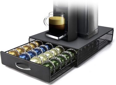 Тримач для капсул Vertuo Nespresso VertuoLine HiveNets - металевий органайзер, ящик для 40 капсул, чорний