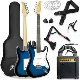 Електрогітара 3rd Avenue XF 4/4 Ultimate Kit з підсилювачем 10W, тюнером, аксесуарами та чохлом (блакитна)