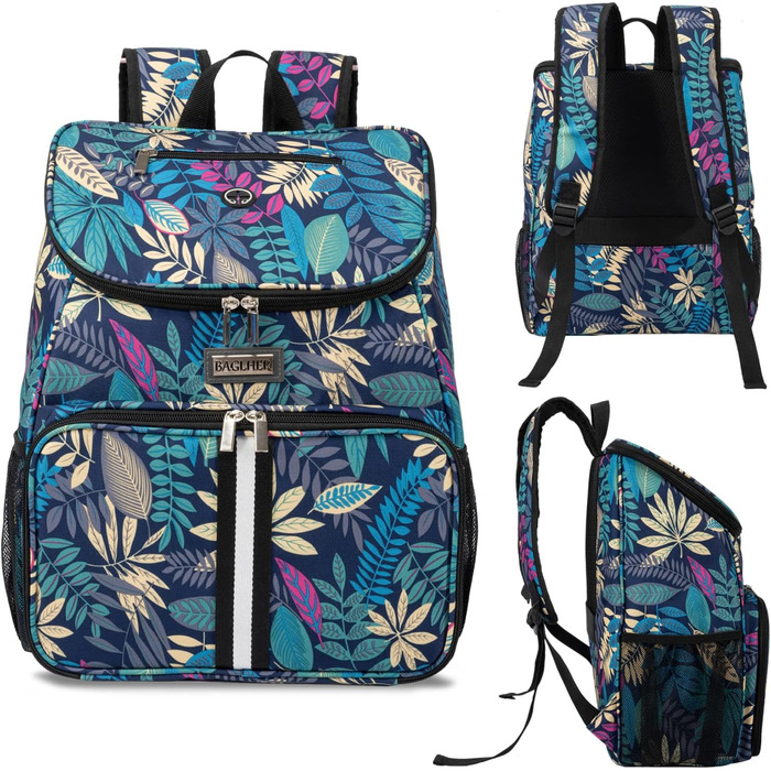 BAGLHER Сумка-переноска для собак, відповідна вимогам авіаперевезень, рюкзак для собак з 2 скласними мисками та 2 контейнерами для корму (Hawaii-A, Classic)