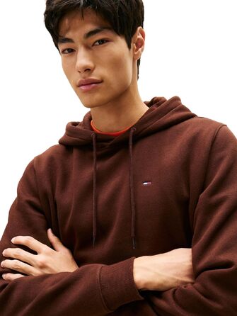 Чоловічий худі Tommy Jeans Regular Fit з капюшоном, флісовий, колір Rich Brown (XL)